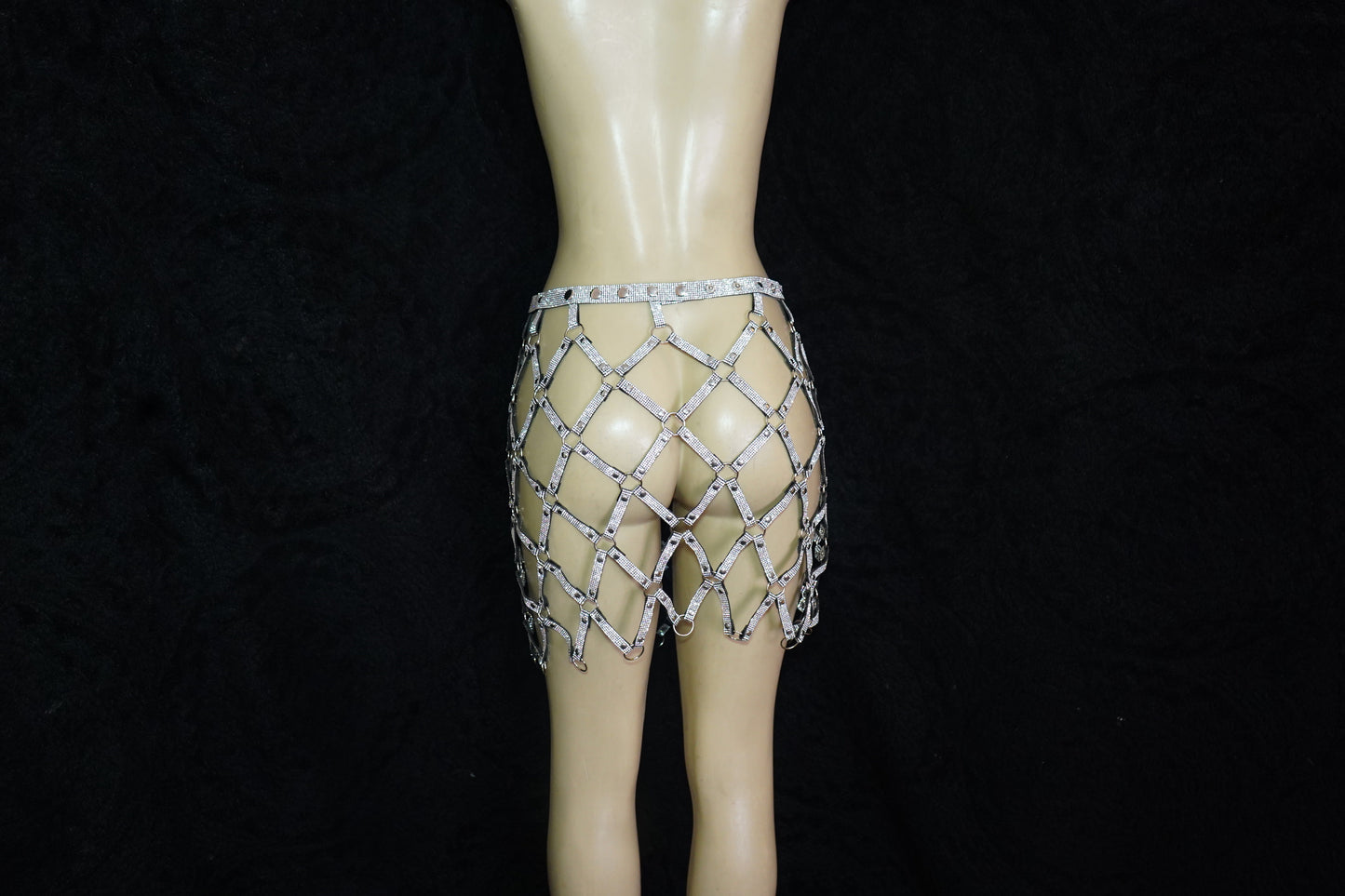 Adjustable size bling studded cover-up/skirt