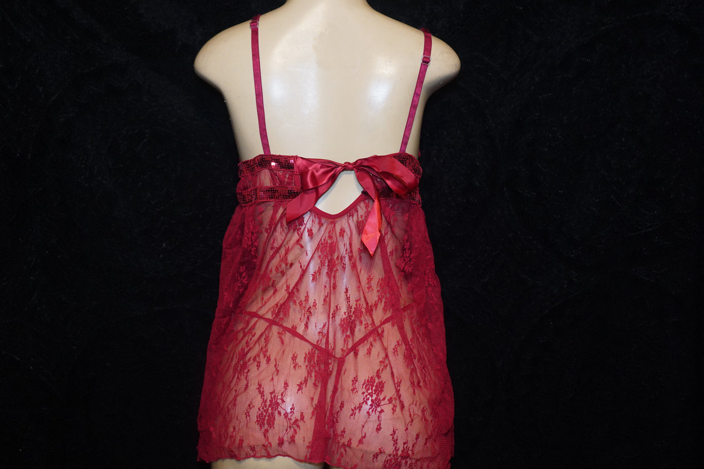 mesh baby doll and g-string
