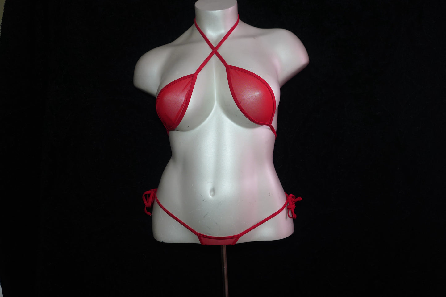 Sheer tie-up bra and G-sring