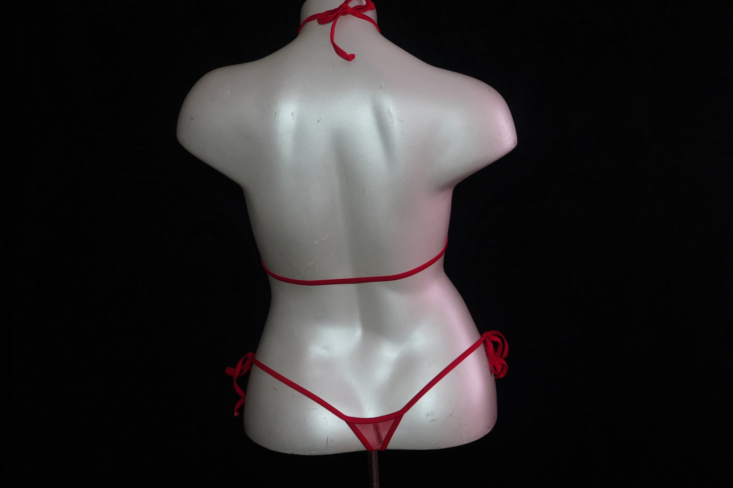 Sheer tie-up bra and G-sring