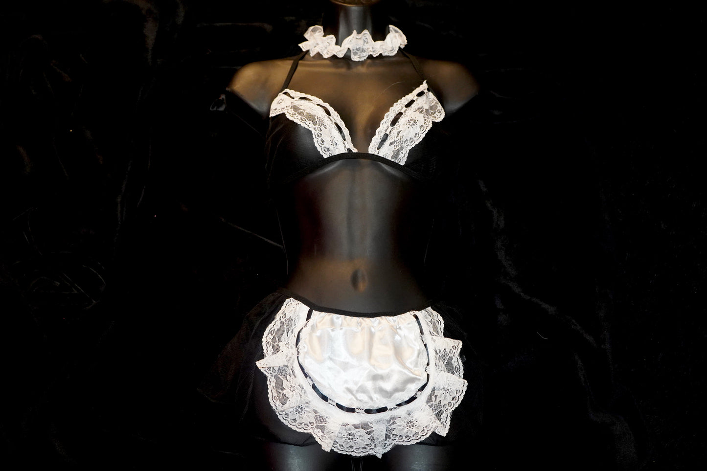 Maid outfit…bra, apron and garter belt