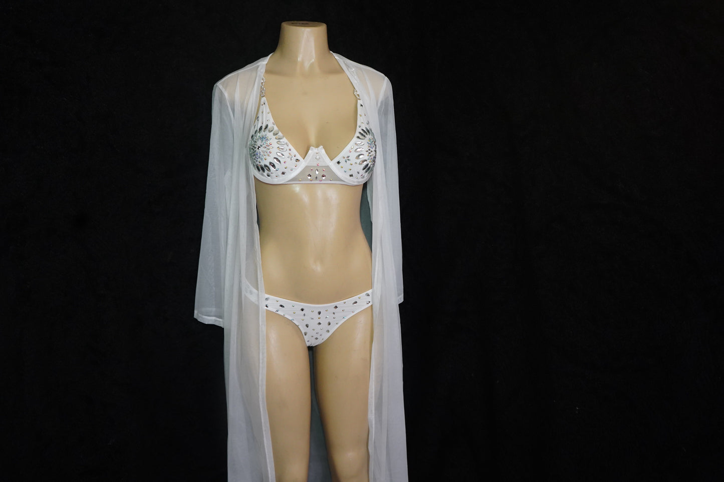 2 pc bling bikini /w sheer cover-up