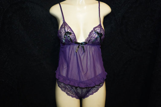 baby doll top with peekaboo heart panties