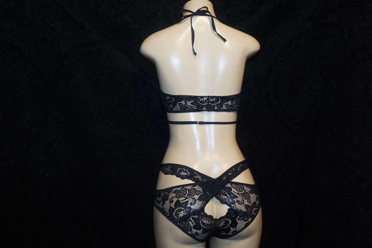 Halter and peekaboo panties