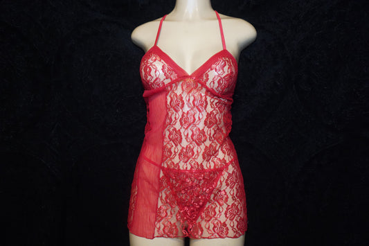 Lace nighty with g-string