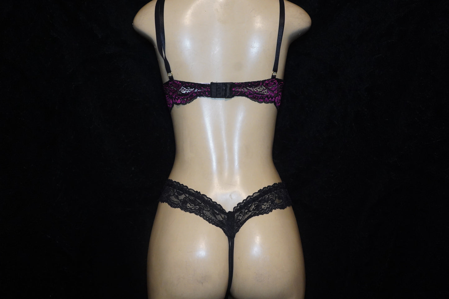 mesh halter with crotchless g-string