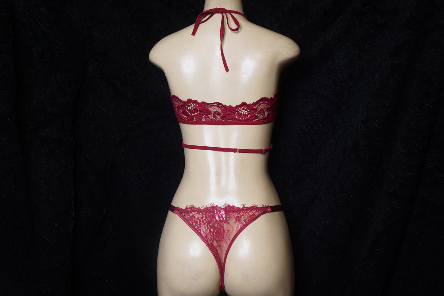 Halter and peekaboo panties