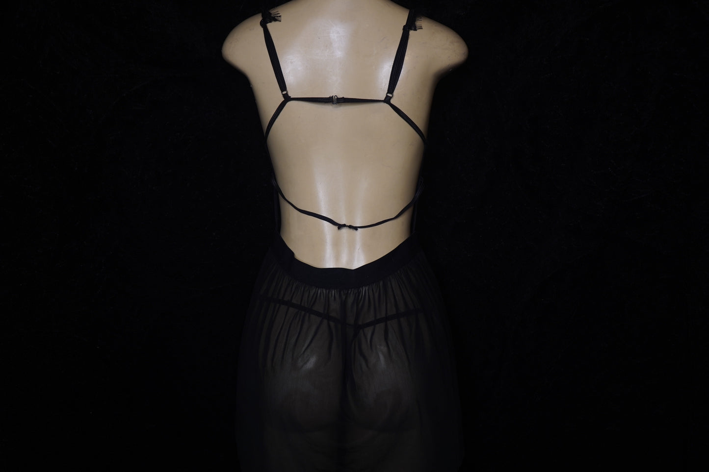 Spaghetti nighty open back with G-string