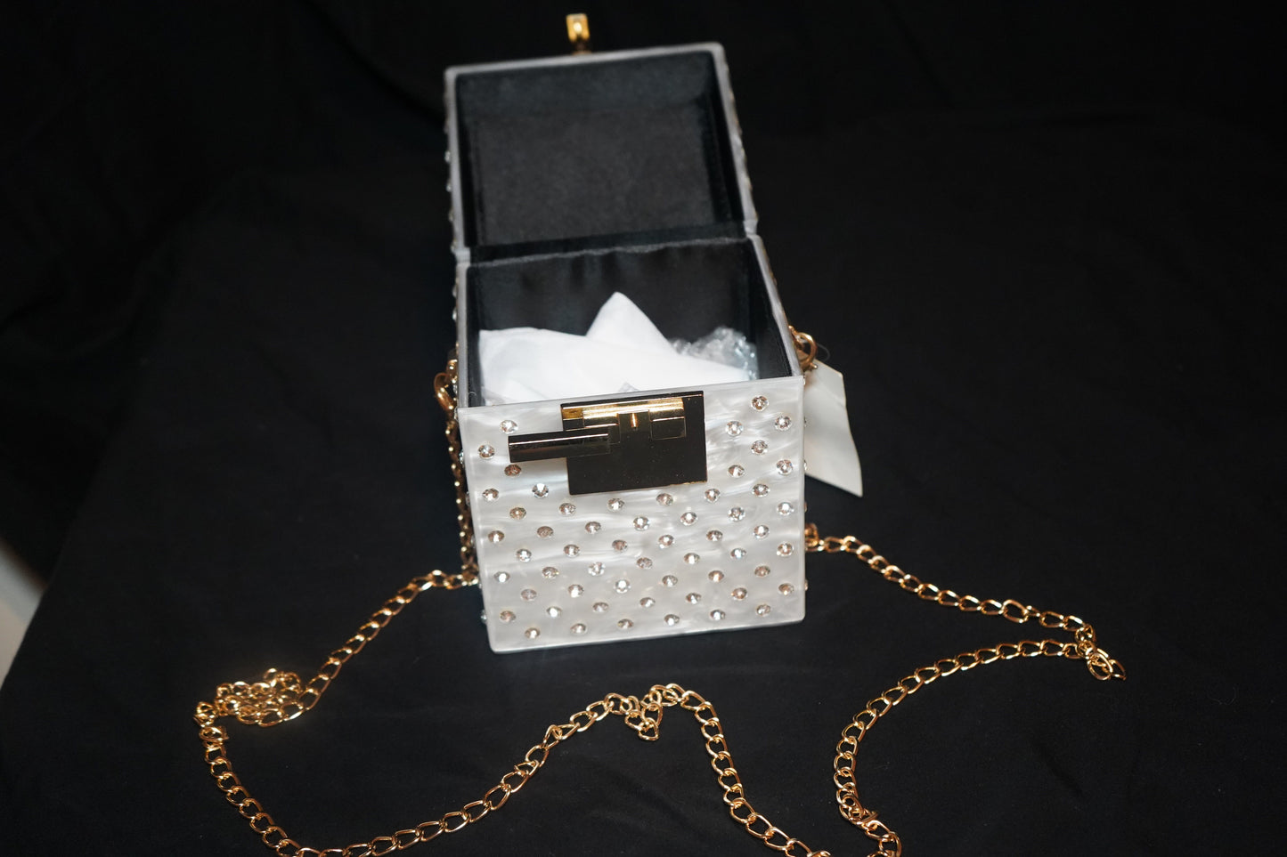 Acrylic bling box purse