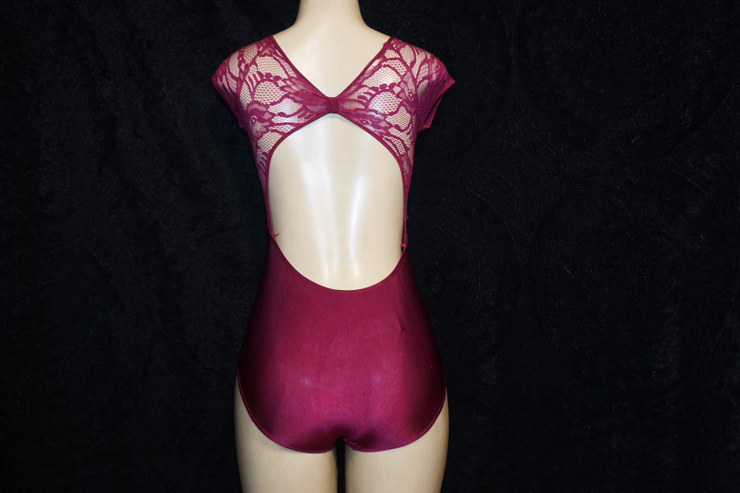 Mesh and nylon leotard