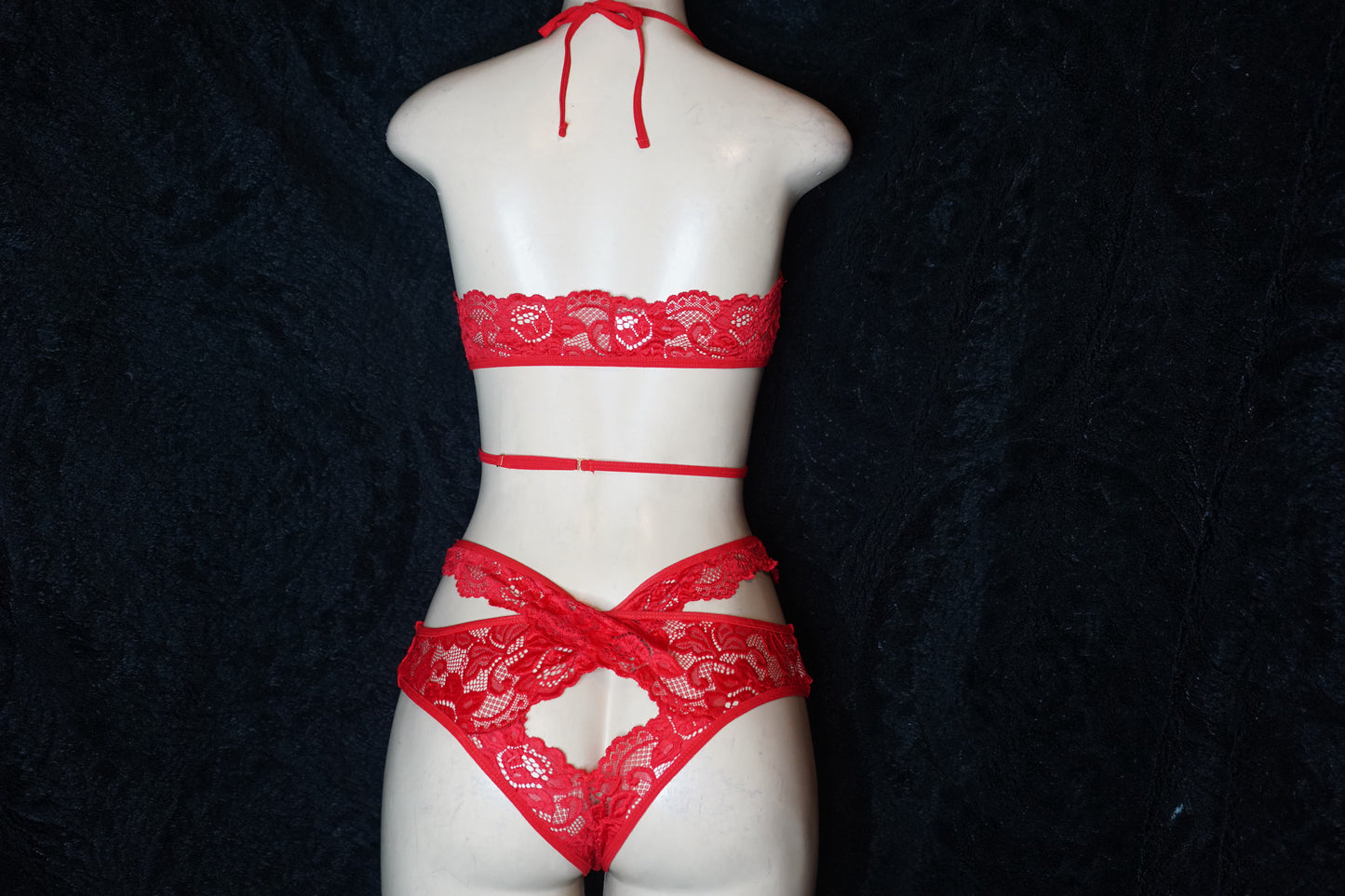 Halter and peekaboo panties