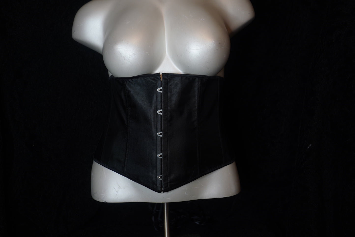 Satin feel under bust Corset with G-string