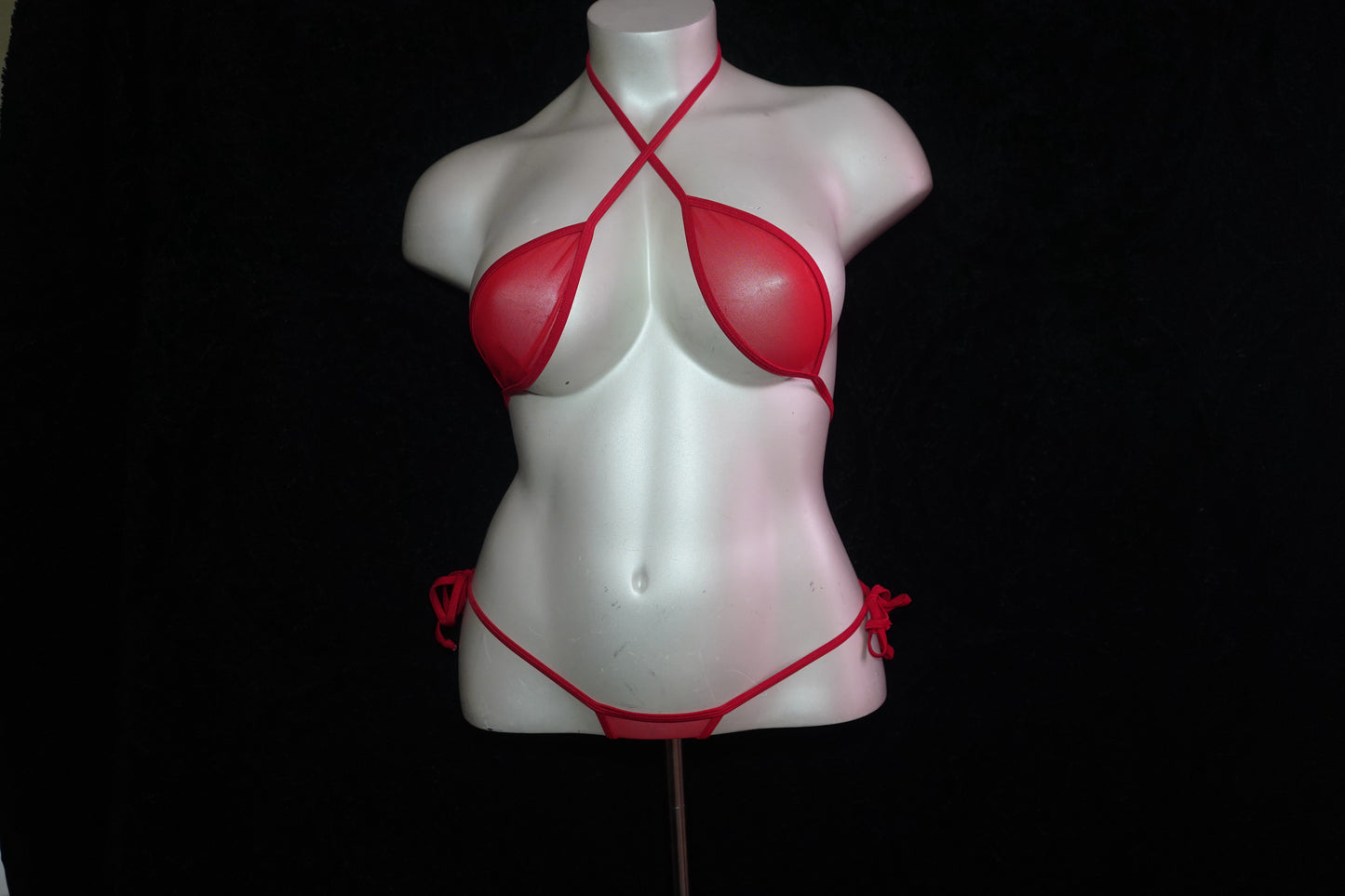 Sheer tie-up  bra and G-sring