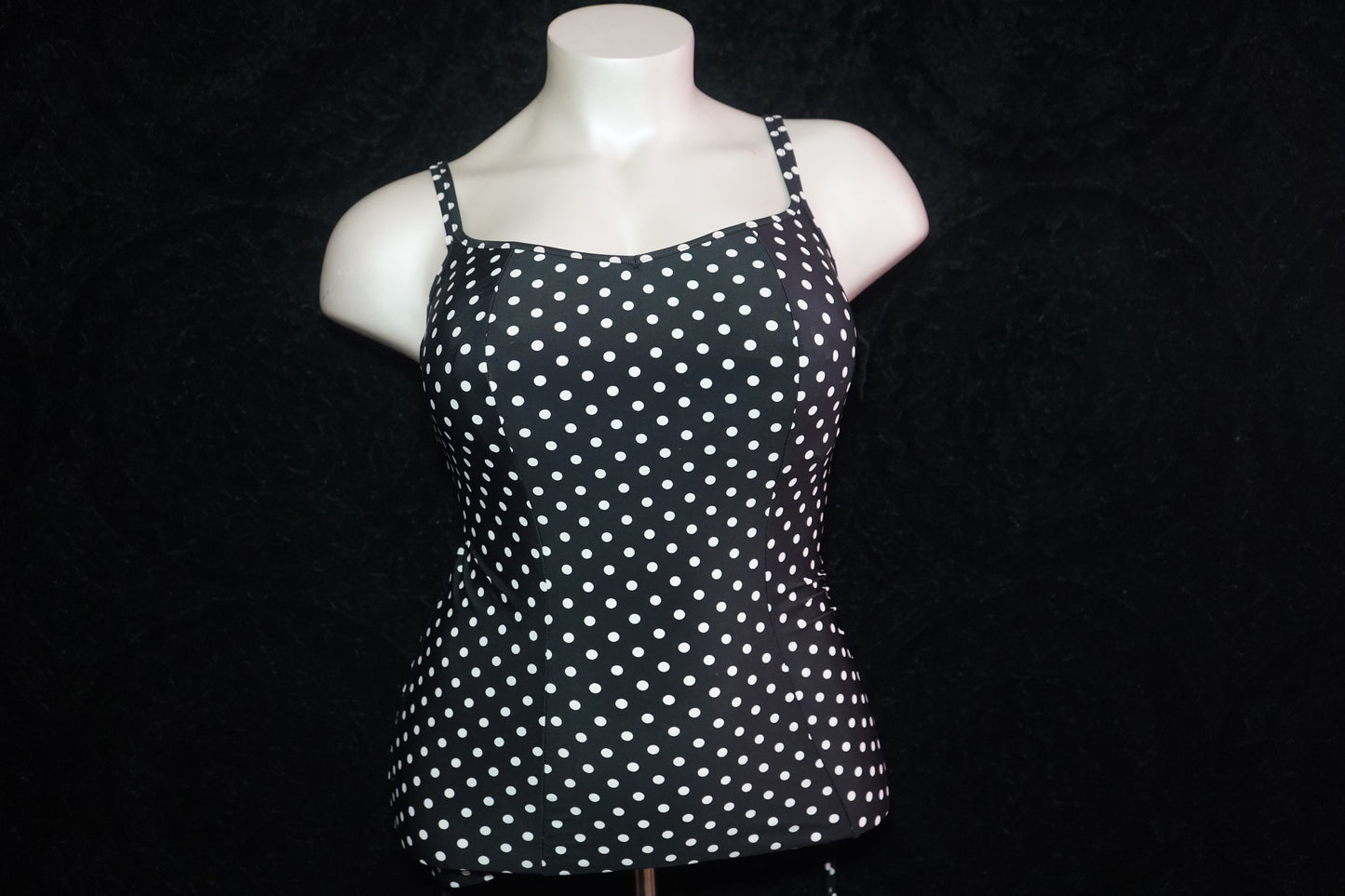 polka-dot designer bathing suit top