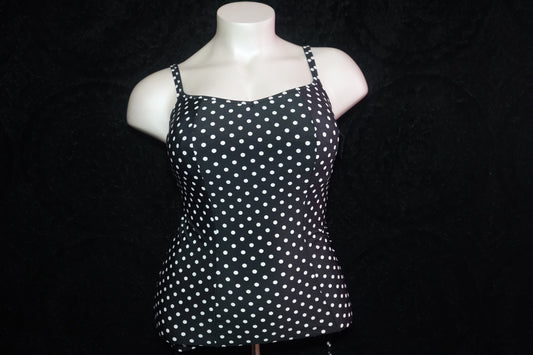 polka-dot designer bathing suit top