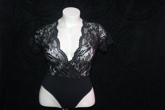 Mesh and nylon leotard