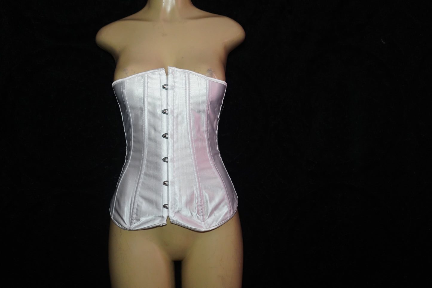 Satin feel strapless Corset top & thong