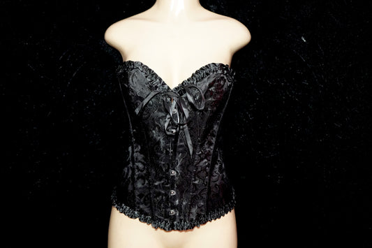 Ruffle Paisley print corset & thong