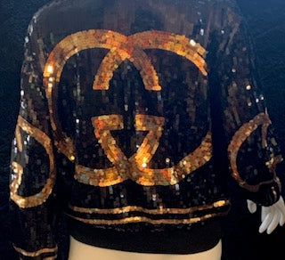 Monogram bling jacket